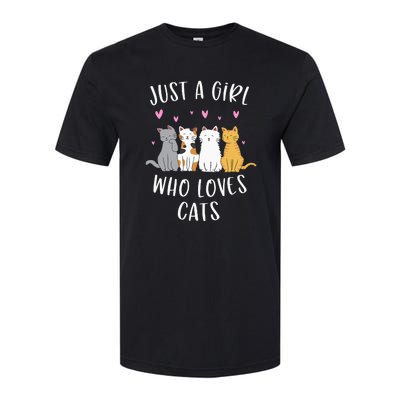 Just A Girl Who Loves Cats Cute Cat Lover Softstyle CVC T-Shirt