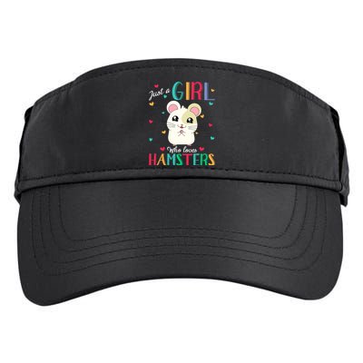 Just A Girl Who Loves Hamsters Hamster Gift Adult Drive Performance Visor