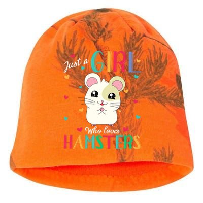 Just A Girl Who Loves Hamsters Hamster Gift Kati - Camo Knit Beanie