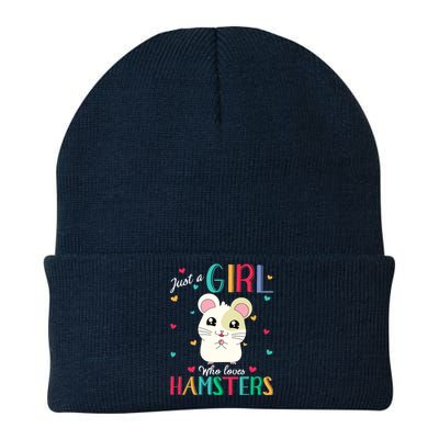 Just A Girl Who Loves Hamsters Hamster Gift Knit Cap Winter Beanie