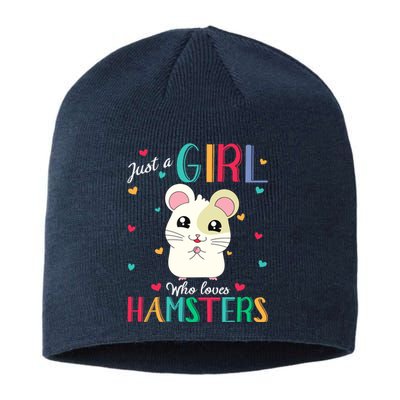 Just A Girl Who Loves Hamsters Hamster Gift Sustainable Beanie