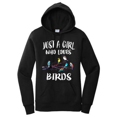 Just A Girl Who Loves Birds Birding Bird Watching Gift Women's Pullover Hoodie