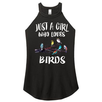 Just A Girl Who Loves Birds Birding Bird Watching Gift Women’s Perfect Tri Rocker Tank