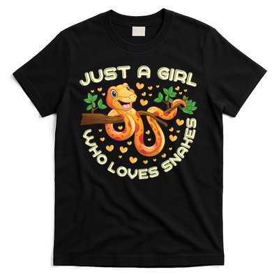 Just A Girl Who Loves Snakes Funny Snake Lover Gifts T-Shirt