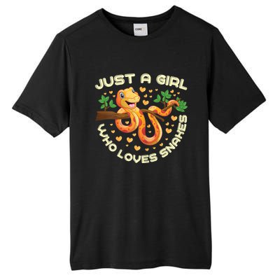 Just A Girl Who Loves Snakes Funny Snake Lover Gifts Tall Fusion ChromaSoft Performance T-Shirt