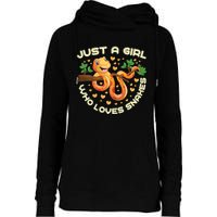 Just A Girl Who Loves Snakes Funny Snake Lover Gifts Womens Funnel Neck Pullover Hood