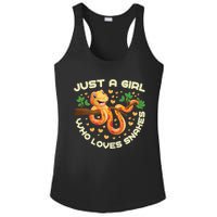 Just A Girl Who Loves Snakes Funny Snake Lover Gifts Ladies PosiCharge Competitor Racerback Tank