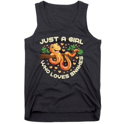 Just A Girl Who Loves Snakes Funny Snake Lover Gifts Tank Top