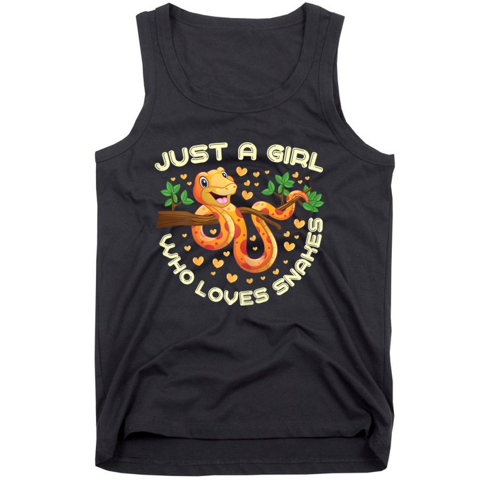 Just A Girl Who Loves Snakes Funny Snake Lover Gifts Tank Top