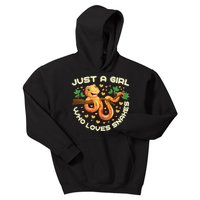 Just A Girl Who Loves Snakes Funny Snake Lover Gifts Kids Hoodie