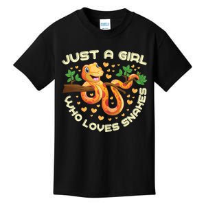 Just A Girl Who Loves Snakes Funny Snake Lover Gifts Kids T-Shirt