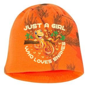 Just A Girl Who Loves Snakes Funny Snake Lover Gifts Kati - Camo Knit Beanie