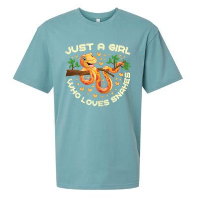 Just A Girl Who Loves Snakes Funny Snake Lover Gifts Sueded Cloud Jersey T-Shirt