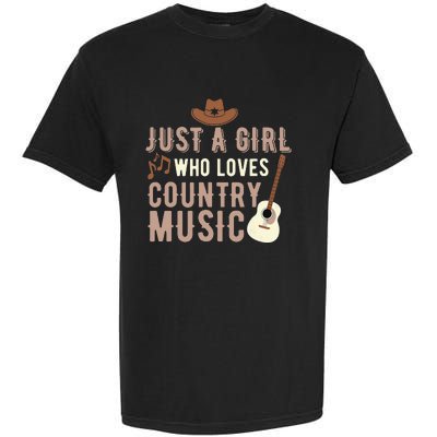 Just A Girl Who Loves Country Music Garment-Dyed Heavyweight T-Shirt