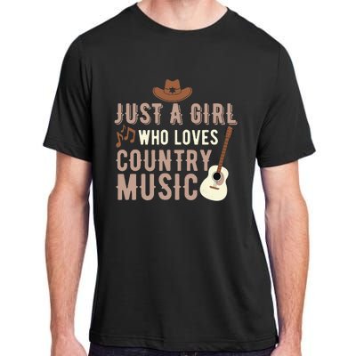 Just A Girl Who Loves Country Music Adult ChromaSoft Performance T-Shirt