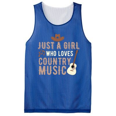 Just A Girl Who Loves Country Music Mesh Reversible Basketball Jersey Tank