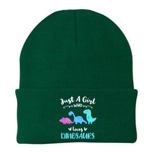 Just A Girl Who Loves Dinosaurs Knit Cap Winter Beanie