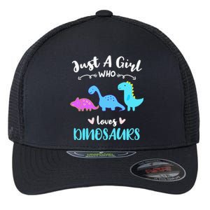 Just A Girl Who Loves Dinosaurs Flexfit Unipanel Trucker Cap