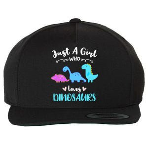 Just A Girl Who Loves Dinosaurs Wool Snapback Cap