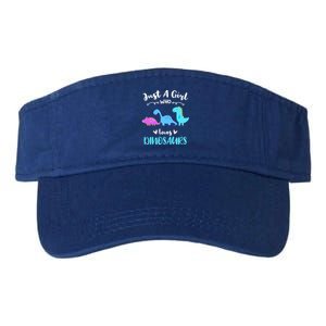 Just A Girl Who Loves Dinosaurs Valucap Bio-Washed Visor