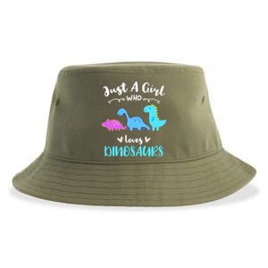 Just A Girl Who Loves Dinosaurs Sustainable Bucket Hat