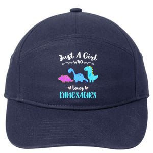 Just A Girl Who Loves Dinosaurs 7-Panel Snapback Hat