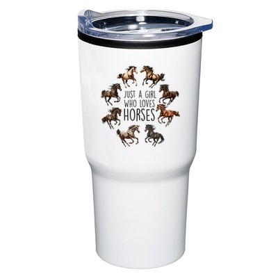 Just A Girl Who Loves Horses Horse Breeds Horseback Riding Tumbler