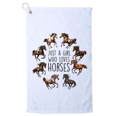 Just A Girl Who Loves Horses Horse Breeds Horseback Riding Golf Towel
