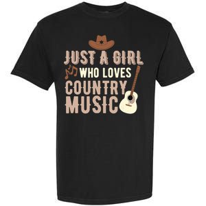 Just A Girl Who Loves Country Music Garment-Dyed Heavyweight T-Shirt