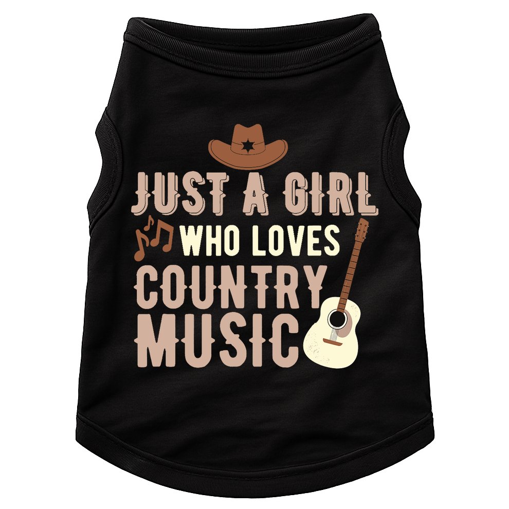 Just A Girl Who Loves Country Music Doggie Tank