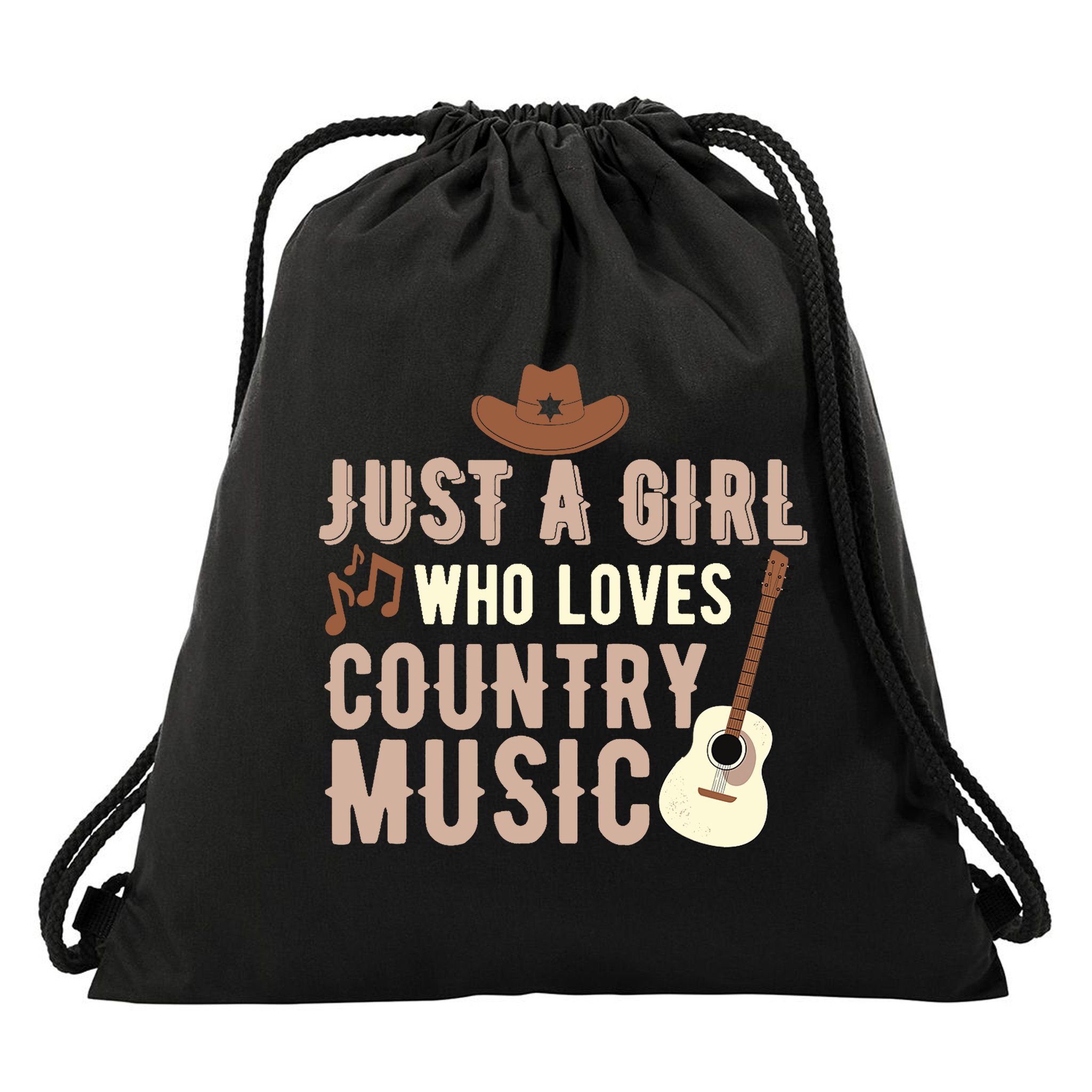 Just A Girl Who Loves Country Music Drawstring Bag