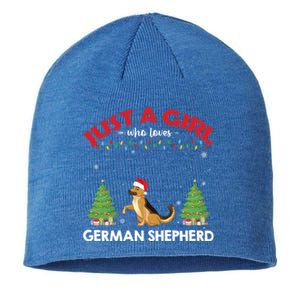 Just A Girl Who Loves Ger Shepherd Dog Ugly Xmas Sweater Gift Sustainable Beanie