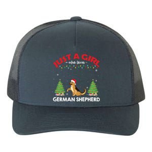 Just A Girl Who Loves Ger Shepherd Dog Ugly Xmas Sweater Gift Yupoong Adult 5-Panel Trucker Hat