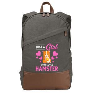 Just A Girl Who Loves Hamsters Hamster Gift Cotton Canvas Backpack