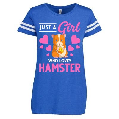 Just A Girl Who Loves Hamsters Hamster Gift Enza Ladies Jersey Football T-Shirt