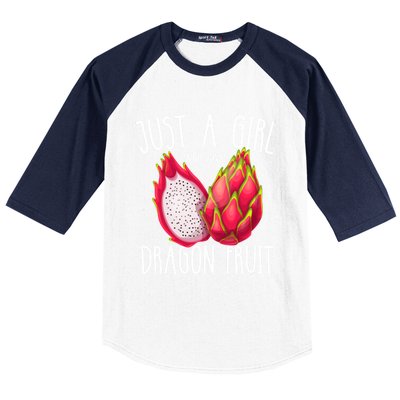 Just A Girl Who Loves Dragon Fruit Baseball Sleeve Shirt