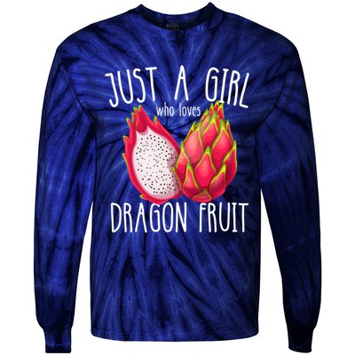 Just A Girl Who Loves Dragon Fruit Tie-Dye Long Sleeve Shirt