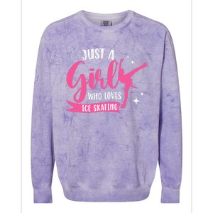 Just A Girl Who Loves Ice Skating Colorblast Crewneck Sweatshirt