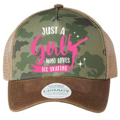 Just A Girl Who Loves Ice Skating Legacy Tie Dye Trucker Hat