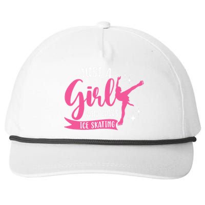 Just A Girl Who Loves Ice Skating Snapback Five-Panel Rope Hat