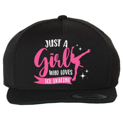 Just A Girl Who Loves Ice Skating Wool Snapback Cap