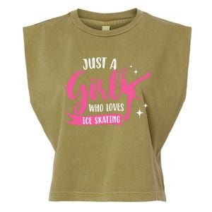 Just A Girl Who Loves Ice Skating Garment-Dyed Women's Muscle Tee