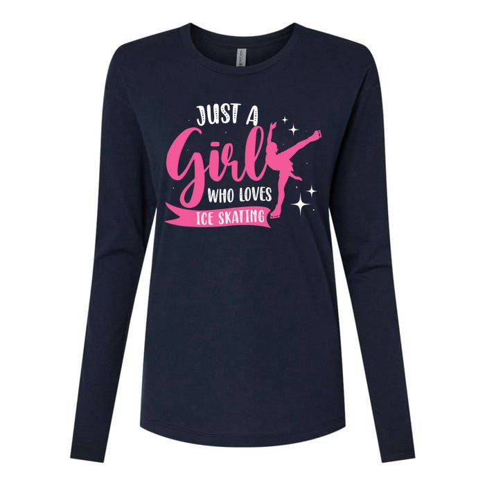 Just A Girl Who Loves Ice Skating Womens Cotton Relaxed Long Sleeve T-Shirt