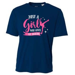 Just A Girl Who Loves Ice Skating Cooling Performance Crew T-Shirt