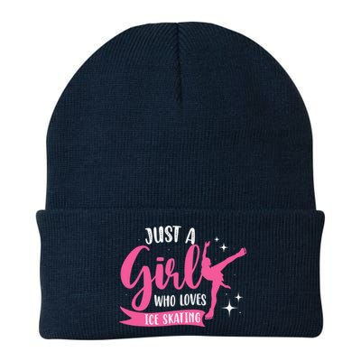 Just A Girl Who Loves Ice Skating Knit Cap Winter Beanie