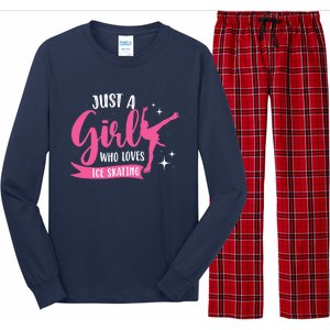 Just A Girl Who Loves Ice Skating Long Sleeve Pajama Set