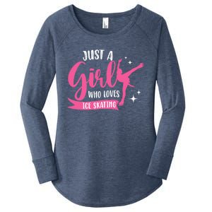 Just A Girl Who Loves Ice Skating Women's Perfect Tri Tunic Long Sleeve Shirt