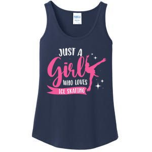 Just A Girl Who Loves Ice Skating Ladies Essential Tank