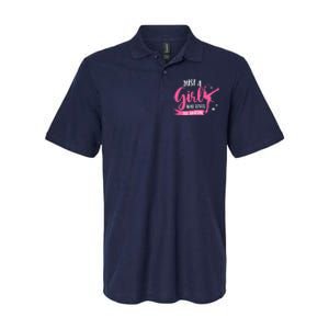 Just A Girl Who Loves Ice Skating Softstyle Adult Sport Polo