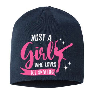 Just A Girl Who Loves Ice Skating Sustainable Beanie